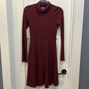 Modcloth Women's Idyllic Arrangement Sweater Dress Size Small Red‎ Wine